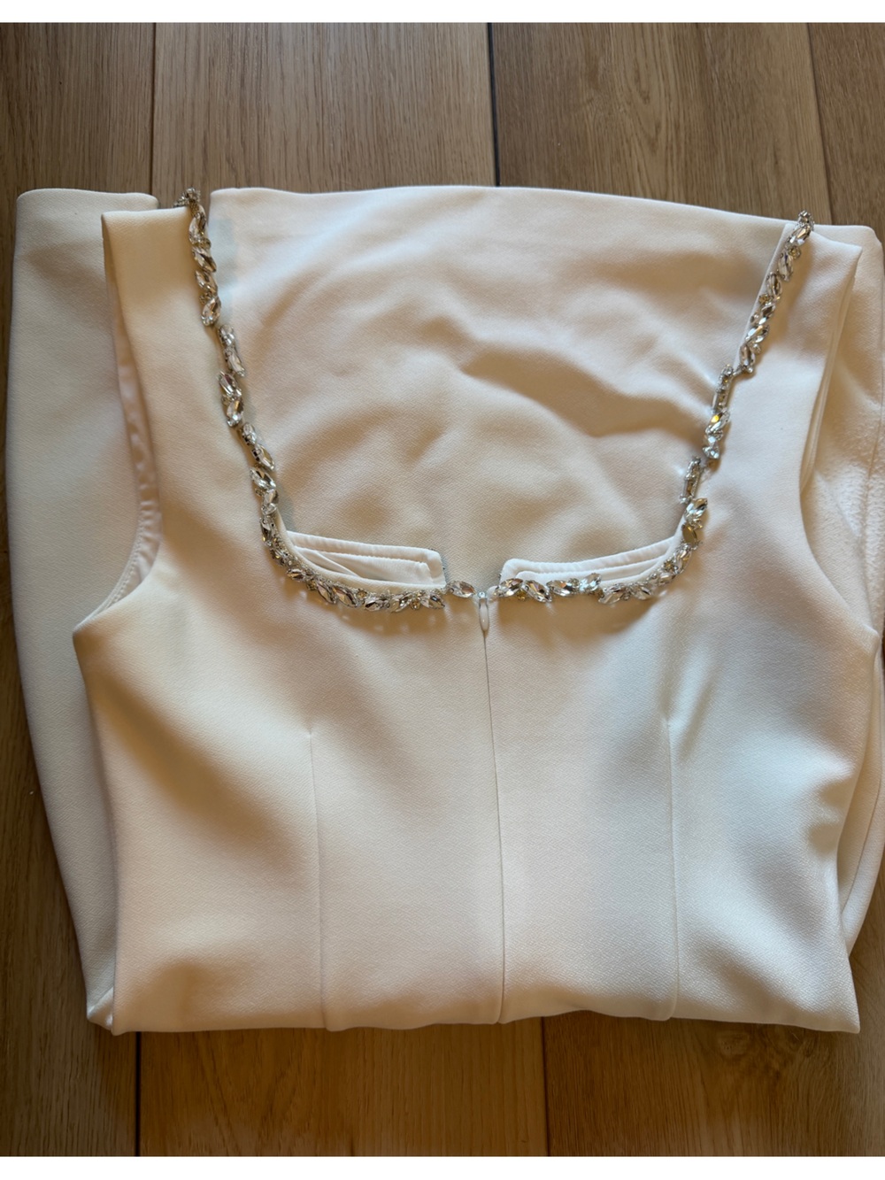 Hello Molly White Dress with Crystal Trim - Picture 4 of 5